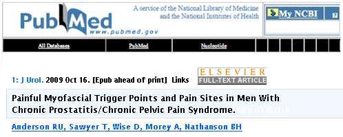 Painful Myofascial Trigger Points and Pain Sites in Men With Chronic Prostatitis/Chronic Pelvic Pain Syndrome -article